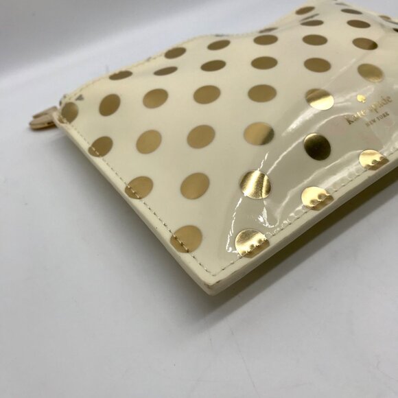 Kate Spade Cream And Gold Polka Dot Pouch - Picture 7 of 10